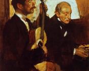 埃德加 德加 : Degas' Father Listening to Lorenzo Pagans
